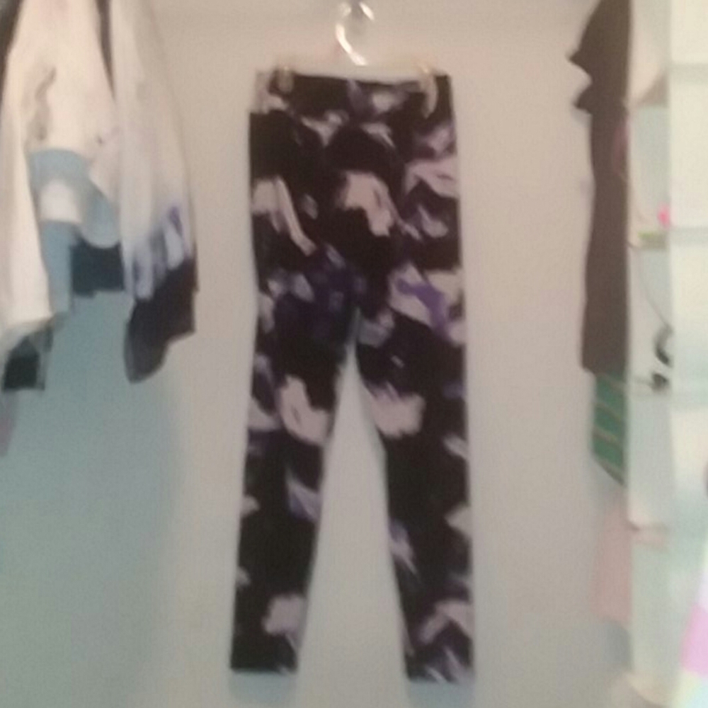 Leggings blended black white purple